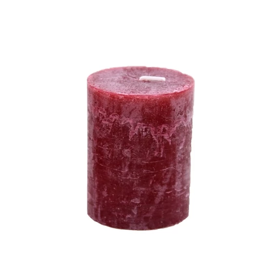 Gyertya henger paraffin 7x9 cm bordó 4 db