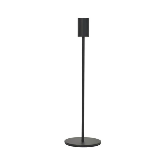 Talpas fém gyertyatartó, fekete, 23,27,31 cm, 3 db