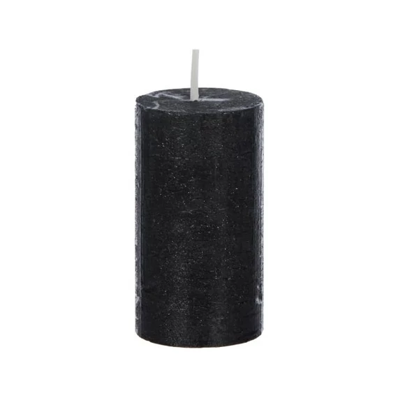 Gyertya henger paraffin 5x9 cm metál fekete