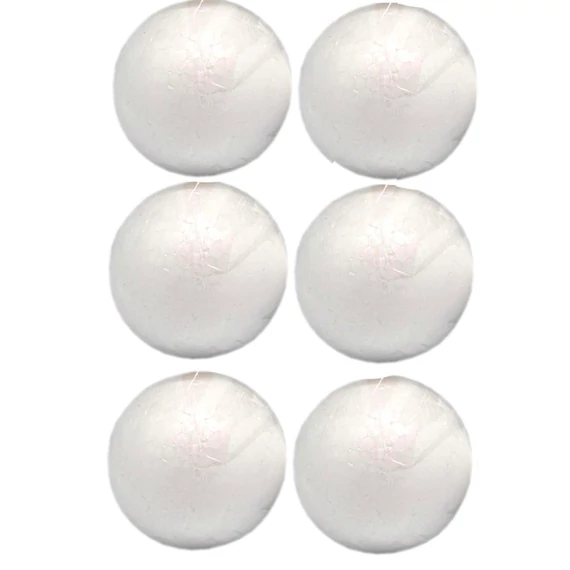 Fehér hungarocell gömb 8cm 6 db