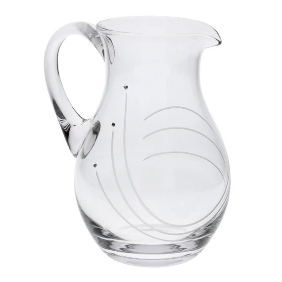 Üvegkancsó, Swarovski kristállyal, 1000 ml, átlátszó