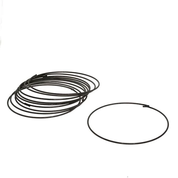 Fém karika, 35 cm, fekete, 10 db, 0,8 kg
