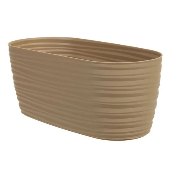 SAHARA ovális műanyag kaspó barna 27 cm