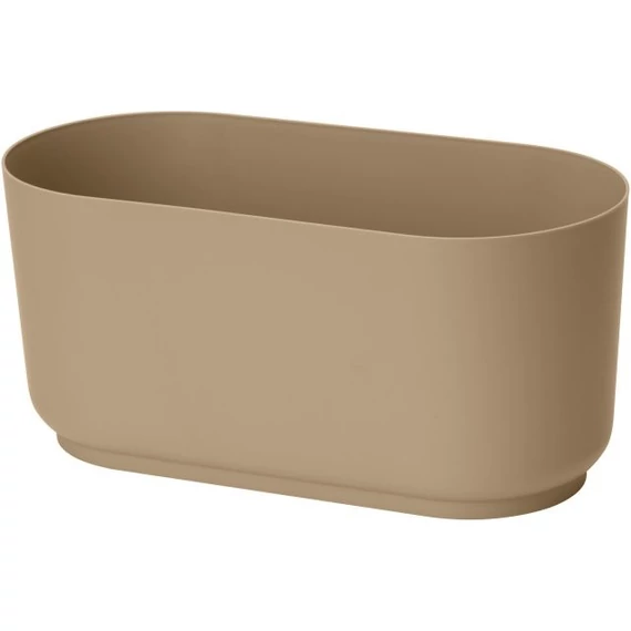 SATINA ECO ovális műanyag kaspó barna 27 cm