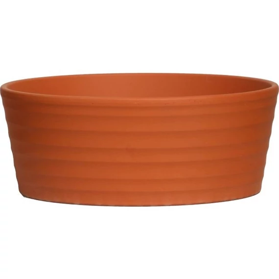 Agyag kerek tál, 15 cm vörös