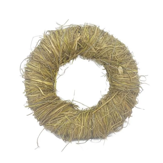 Szalma koszorú, 20 cm, natúr