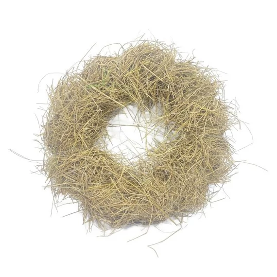 Széna koszorú, 38 cm, natúr