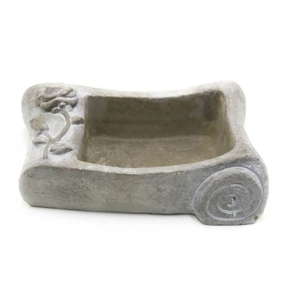Kőtál rózsás cement 20,5x15x6 cm szürke