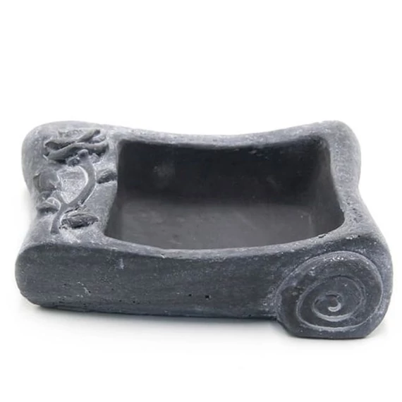 Kőtál rózsás cement 22x16x5,5 cm szürke