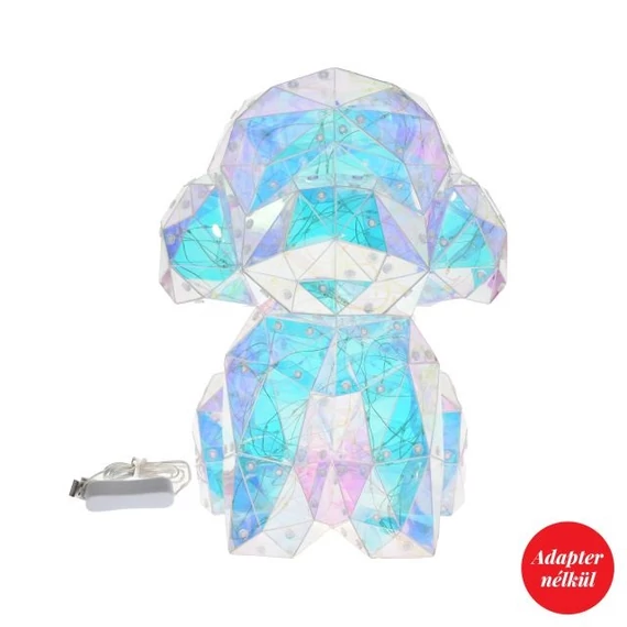 Kutya LED-es műanyag 30 cm irizáló