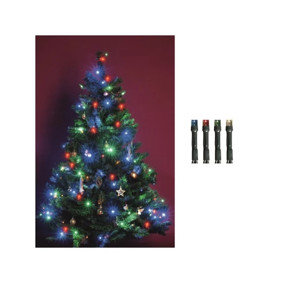 LED-es beltéri fényfüzér, színes, 50 LED, 4m