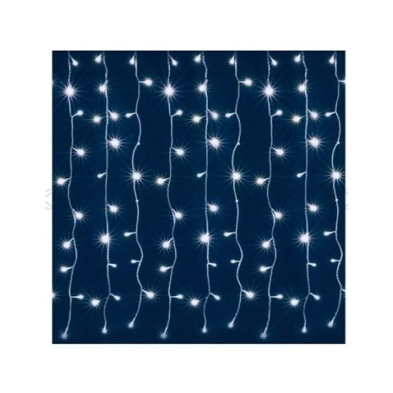 LED-es fényfüggöny, 168 db hidegfehér LED, 1,4 m