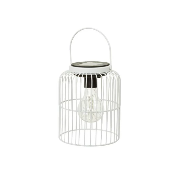 Lámpás fogantyúval LED-es szolár fém 13x16 cm fehér
