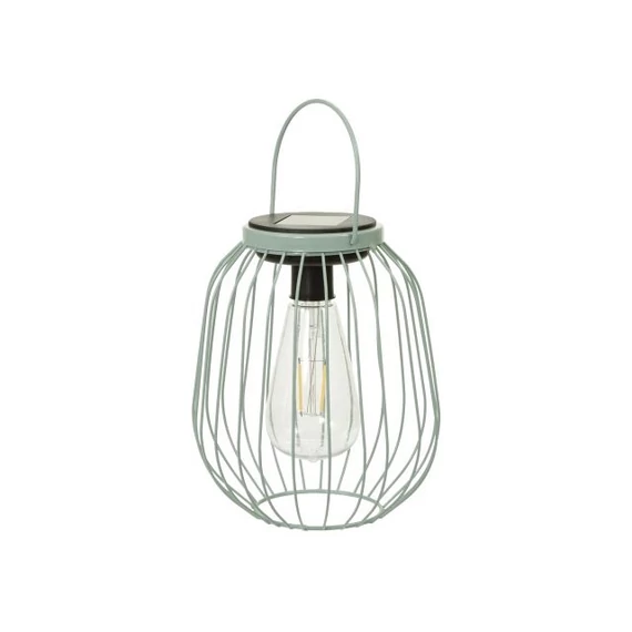 Lámpás fogantyúval LED-es szolár fém 16,5x19 cm menta