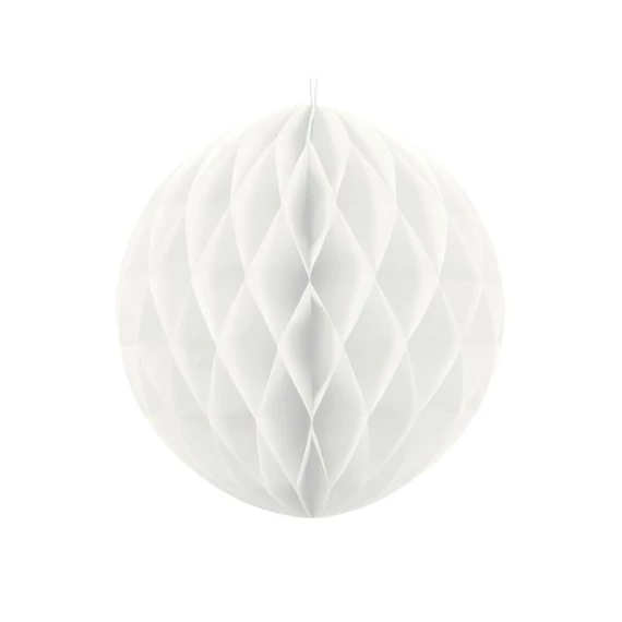 Papír lampion, 40 cm, fehér