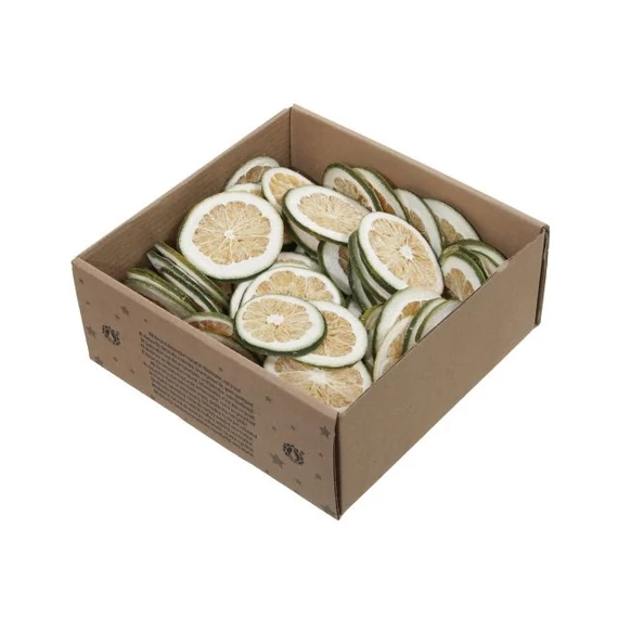 Szárított lime szeletek, 250 g, fehér, zöld