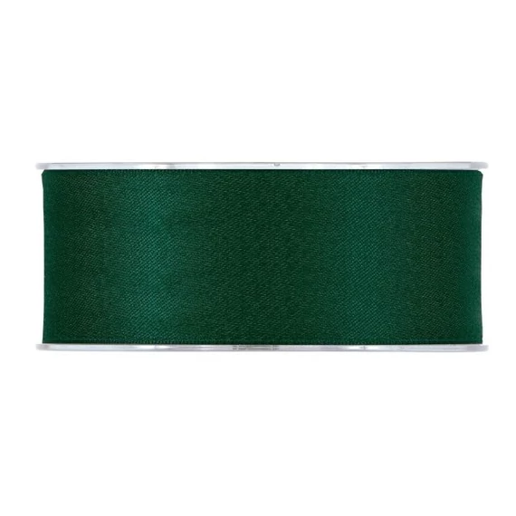 Dupla szatén matt szalag 40 mm x 15 m sötétzöld