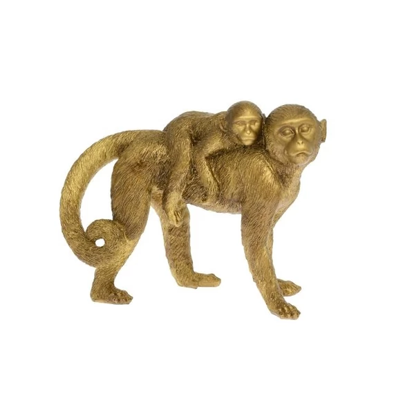 Majmok, poly, arany, 20,5x10,5x15,7 cm