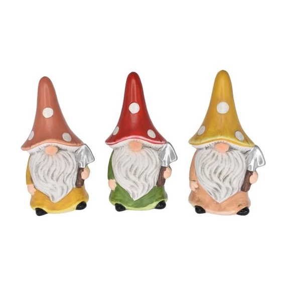 Manó ásóval, 10x8,6x19,5 cm, sárga, zöld, piros (3 féle)
