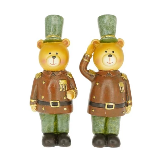 Poly medve ruhában álló 4x3x11,5 cm zöld, barna (2 féle)