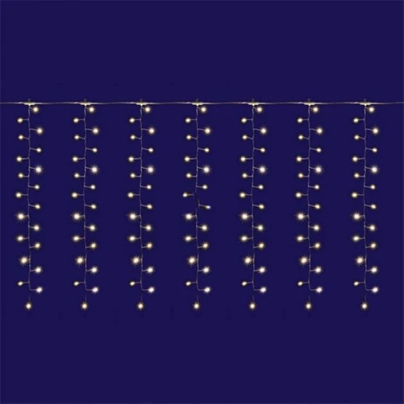 Micro LED-es cluster fényfüggöny, melegfehér, 8pr, 3 m