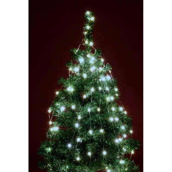 Micro LED-es fényfüzér-köteg, 10 füzér / 20 LED, hidegfehér, kültéri/beltéri kivitel 1,9m