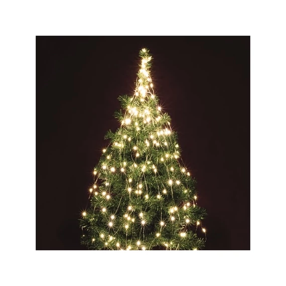 Micro LED-es fényfüzér-köteg,  10 füzér, 20 LED, melegfehér, kültéri kivitel 1,9 m
