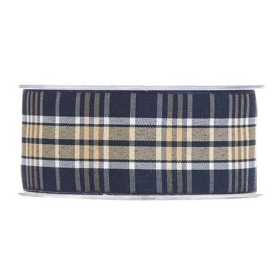 Kockás textil szalag, 38 mm x 20 m, kék