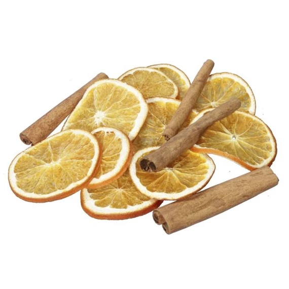Szárított narancs szeletek, fahéjjal, 250 g, narancssárga