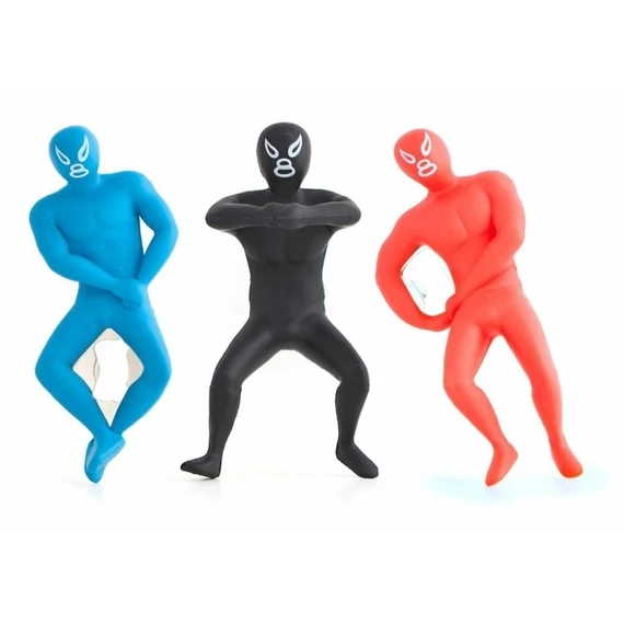 Luchador üvegnyitó kék-piros-fekete