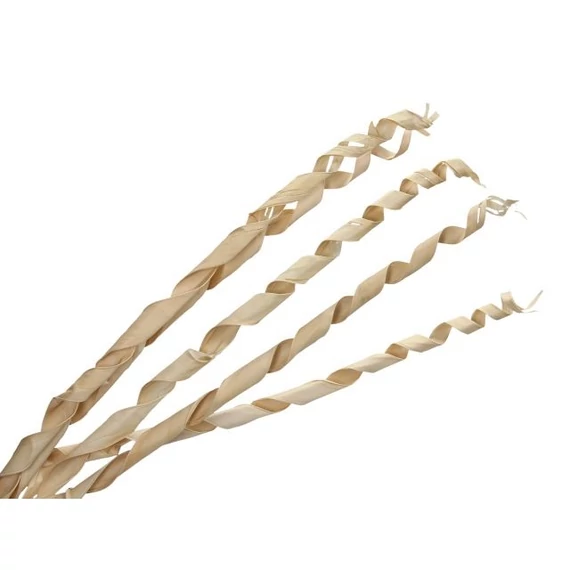 Szárított spirál pálma levél, 70-75 cm, natúr, 5 db