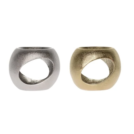 Párologtató, kerámia, 13,2x7,7x10,4 cm, ezüst és arany, 2 féle