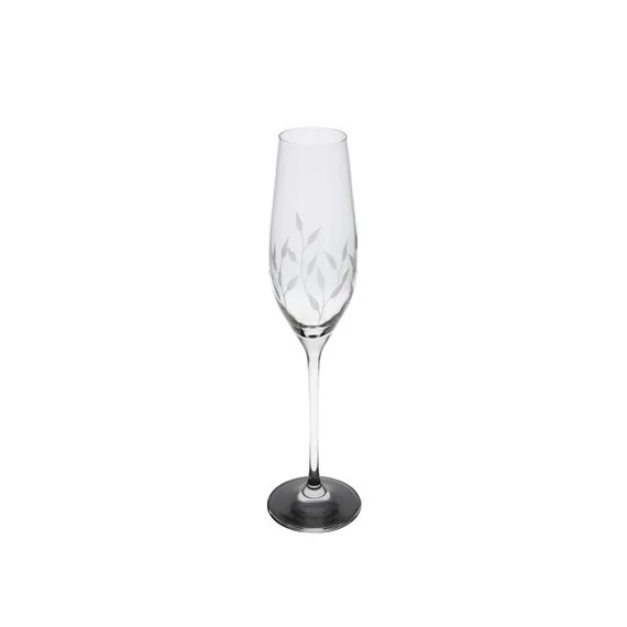 Pezsgős pohár Swarovski kristállyal, átlátszó, üveg, 210 ml, 26,3x6,6 cm, 2 db
