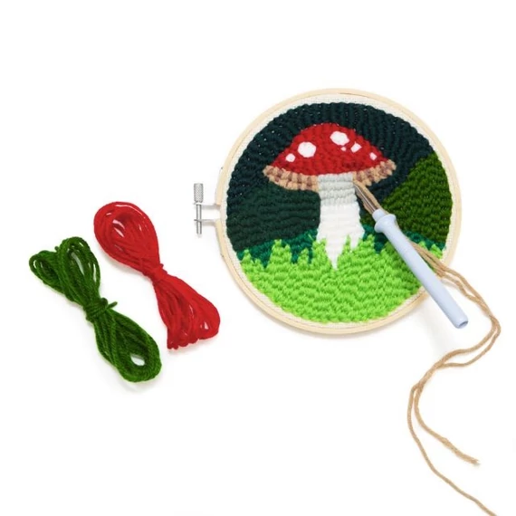 Gombás Punch Needle hímzőtoll készlet