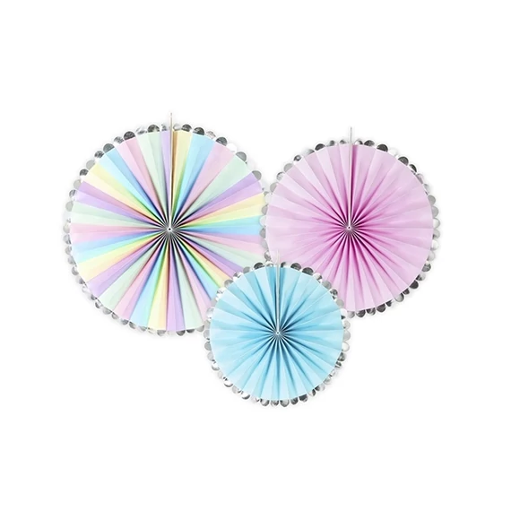 Rosetta - Unicorn mix papír 30cm, 25cm, 21cm színes 3 db