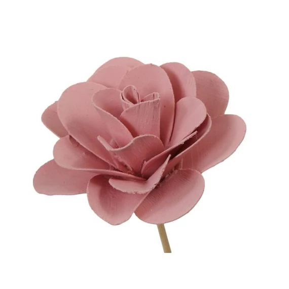 Betűzős rózsa, fa, rózsaszín, 8 cm, 15 db