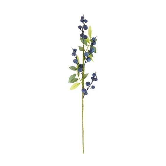 Selyemvirág ág áfonya 60 cm zöld, kék