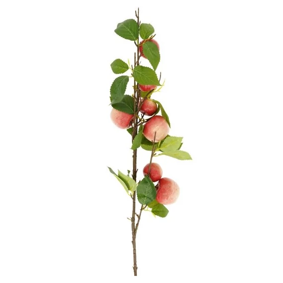 Selyemvirág ág alma 92 cm zöld, rózsaszín