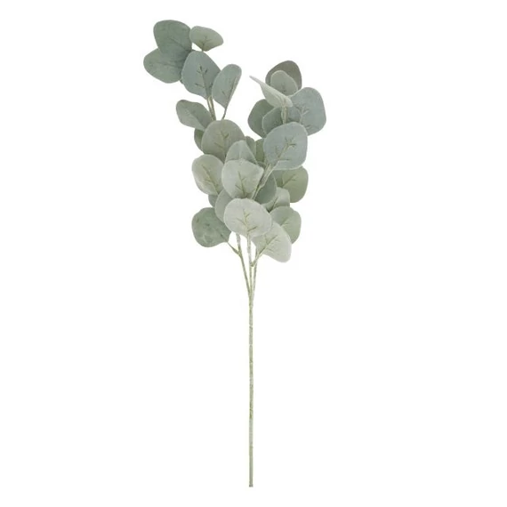 Selyemvirág ág leveles 66 cm hamvaszöld