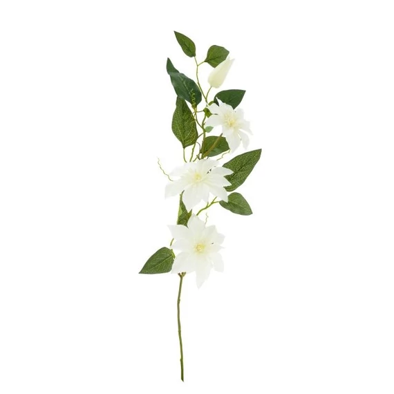 Selyemvirág clematis 81x30x19 cm krém