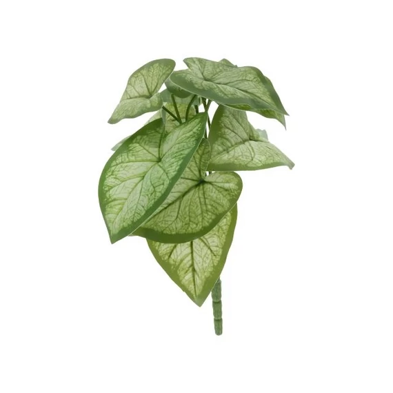 Selyemvirág Colocasia futó 33x22x22 cm zöld, fehér