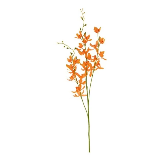 Selyemvirág Dendrobium 95x15x10 cm narancs