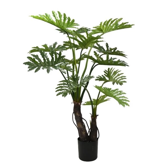 Selyemvirág filodendron cserepes 13 leveles műanyag zöld 145 cm