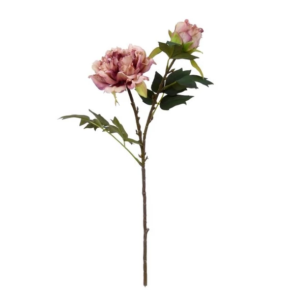 Selyemvirág fodros peonia szálas 52 cm mályva