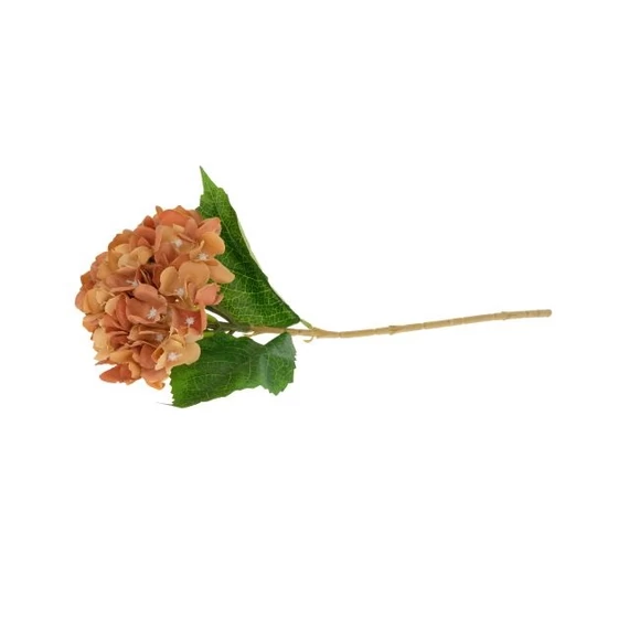 Selyemvirág hortenzia 51 cm rozsdabarna