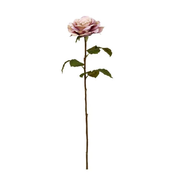 Selyemvirág Kerti rózsa, szálas, lila, 67 cm