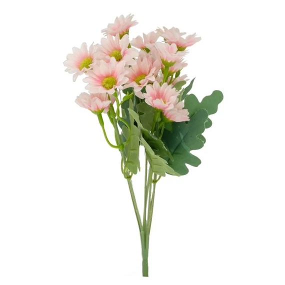 Selyemvirág krizantém csokor 32cm rózsaszín