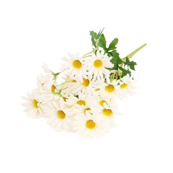 Selyemvirág margaréta csokor 53cm fehér