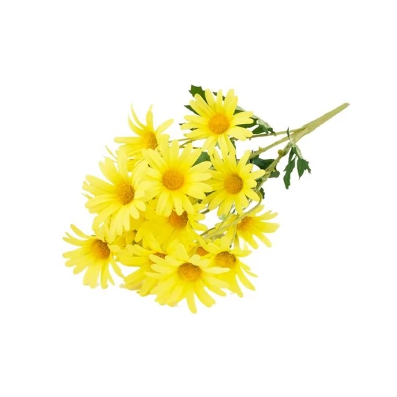 Selyemvirág margaréta csokor 53cm sárga