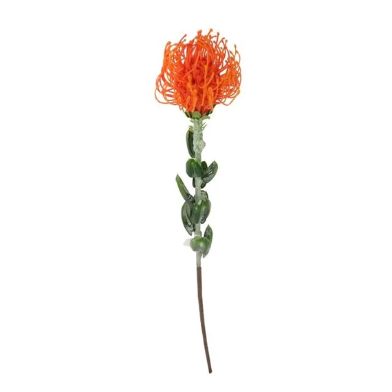 Selyemvirág protea 61x9x9 cm narancs